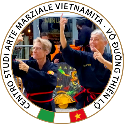 Due iscritte che praticano Viet Tai Chi durante una dimostrazione